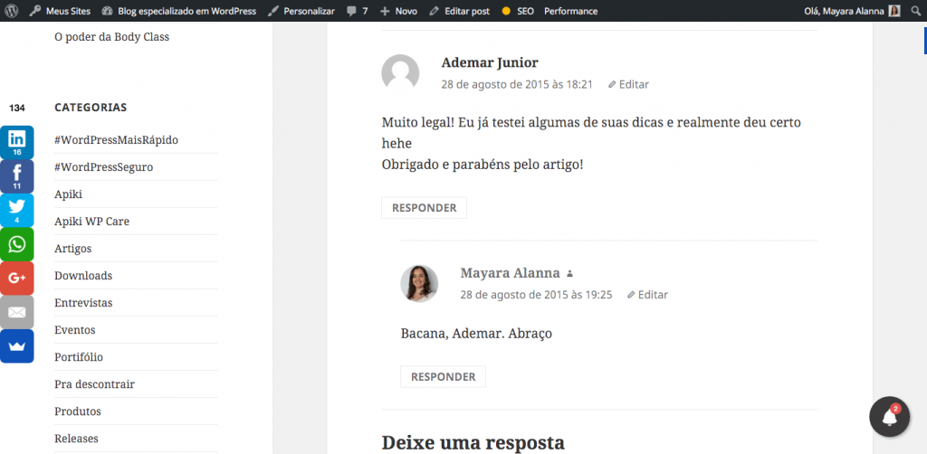 Gravatar e comentários no WordPress