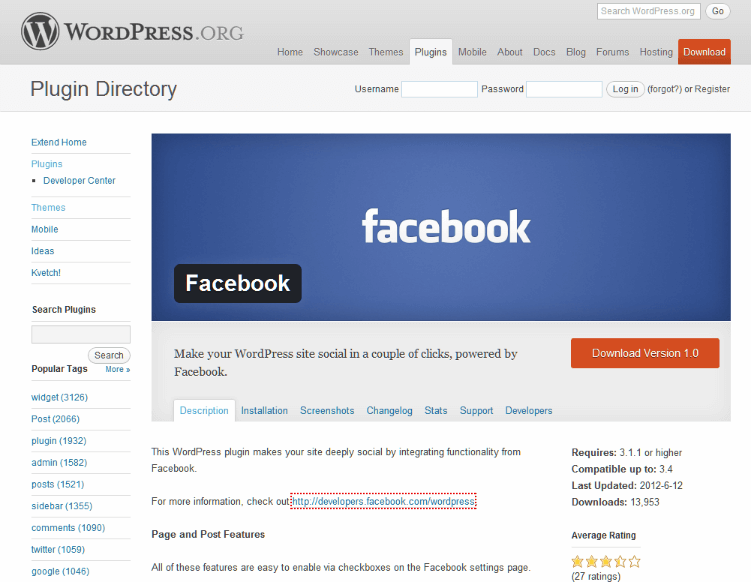 Facebook-Wordpress-Plugin