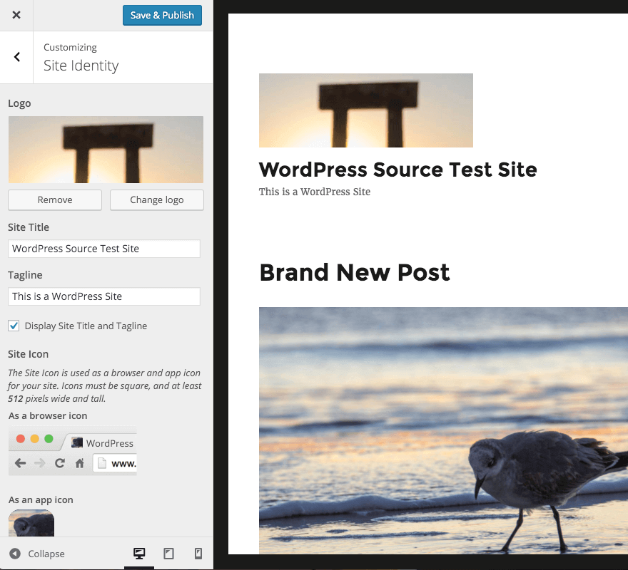 Suporte para upload de logo via admin - WordPress 4.5