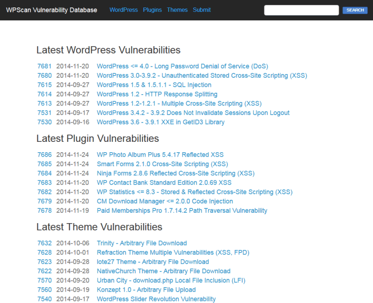 WPScan- vulnerabilidades de segurança no WordPress