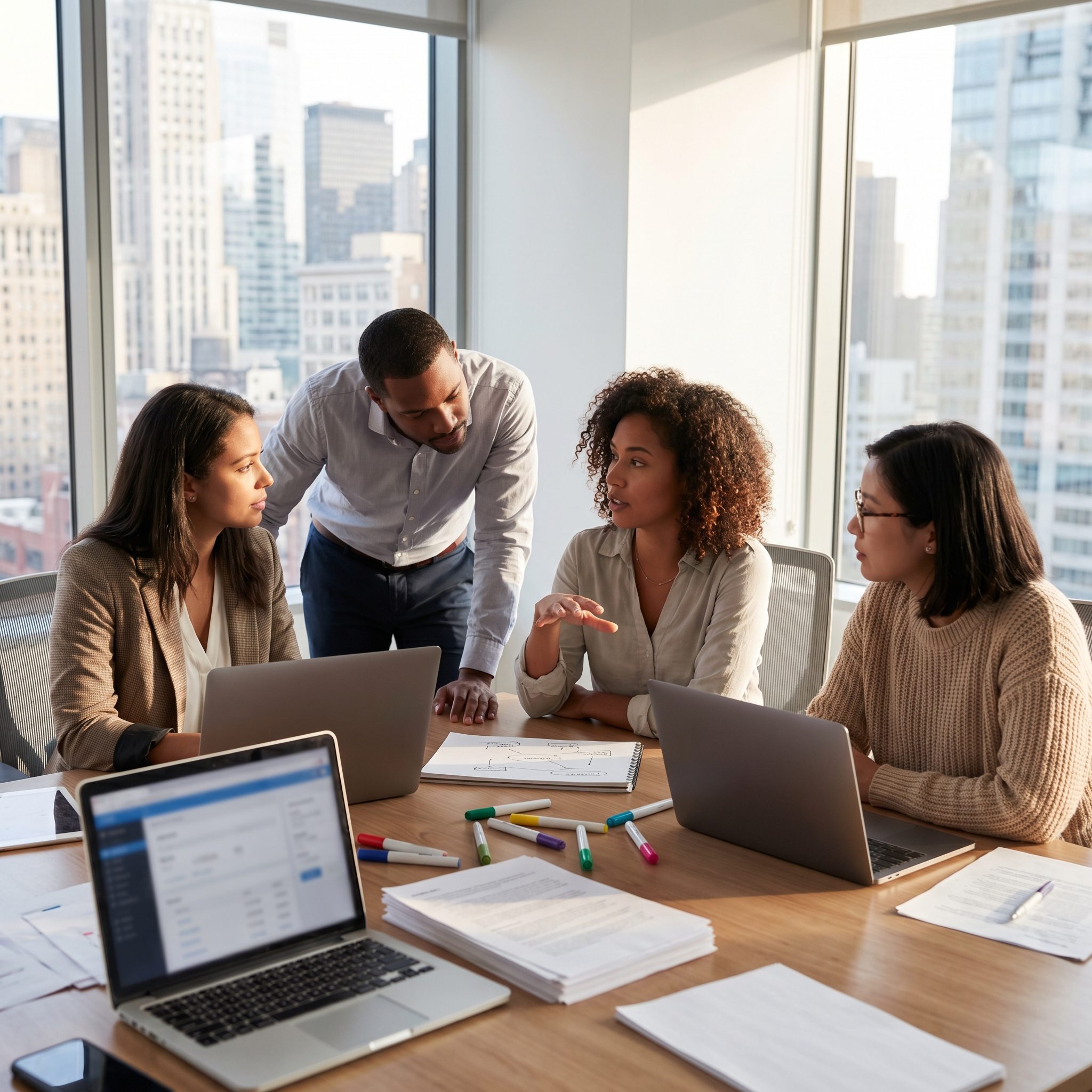 Design de confiança: como a segurança visível do seu site aumenta conversões 2 Tela de computador mostrando página de checkout com elementos visuais de segurança como selos SSL, depoimentos de clientes e formulário bem estruturado, em ambiente de escritório moderno