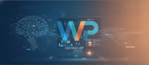 Tela de painel do WordPress exibindo a atualização para a versão WordPress 7.1 em um ambiente WP corporativo