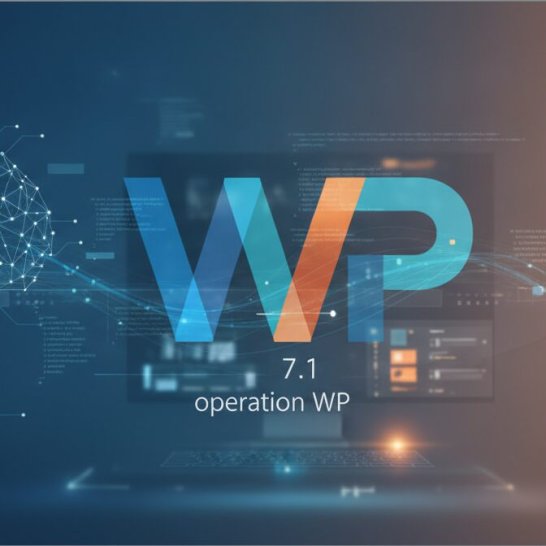 Tela de painel do WordPress exibindo a atualização para a versão WordPress 7.1 em um ambiente WP corporativo